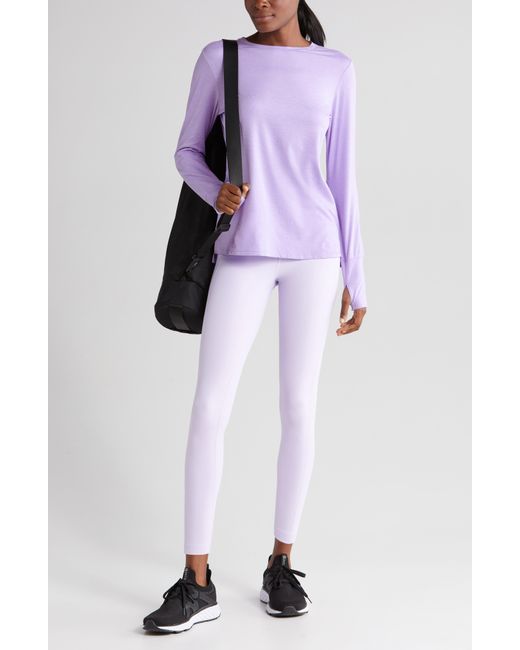Zella Purple Liana Restore Soft Lite Long Sleeve T-shirt