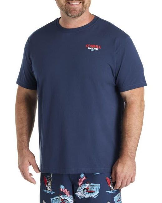 O'neill Sportswear Blue Big & Tall Eagles Fly Graphic Tee for men