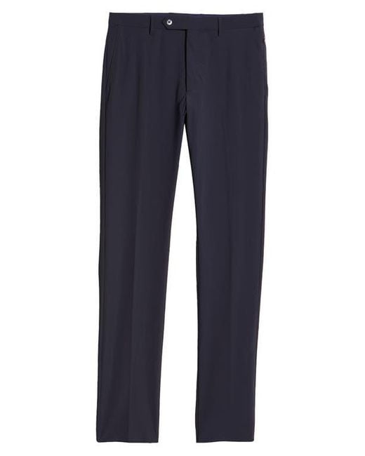 Zanella Blue Active Stretch Flat Front Pants for men