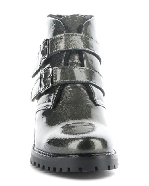 Bos. & Co. Gray Woolly Lined Leather Ankle Booties