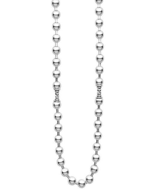 Lagos White Sterling Anthem 5Mm Ball Chain Necklace