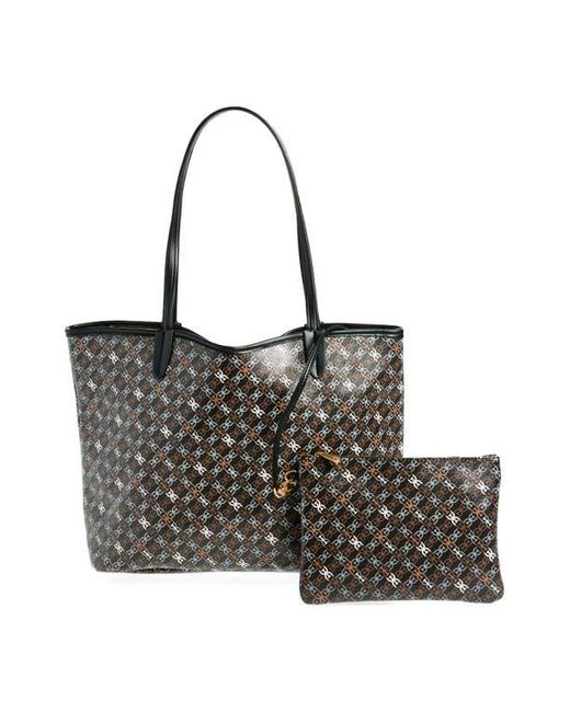Sam Edelman Black Medium Harper Monogram Shopper Tote