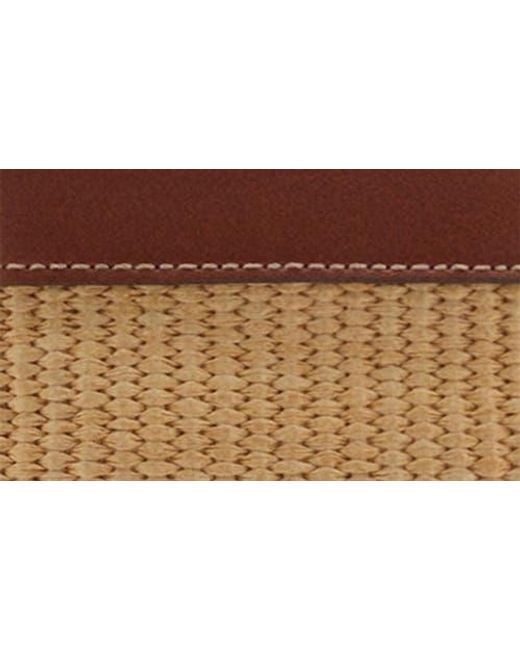 Mango Brown Woven Raffia Crossbody Phone Bag