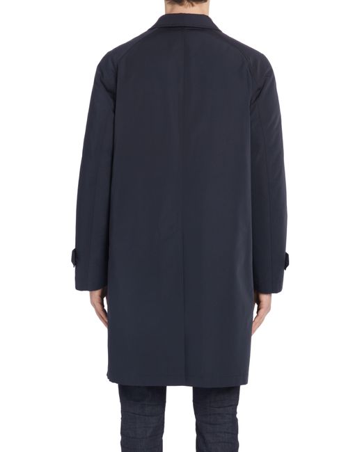 Tom Ford Blue Classic Fit Microfaille Raincoat for men
