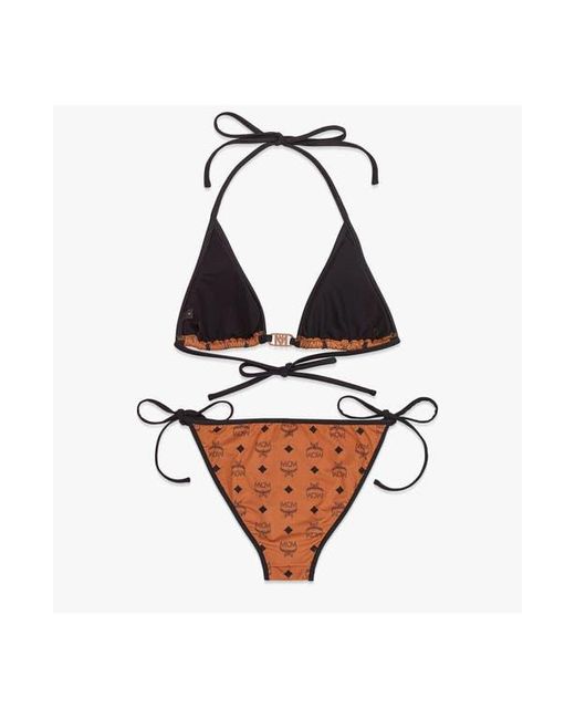 MCM Brown Monogram Print Swimsuit