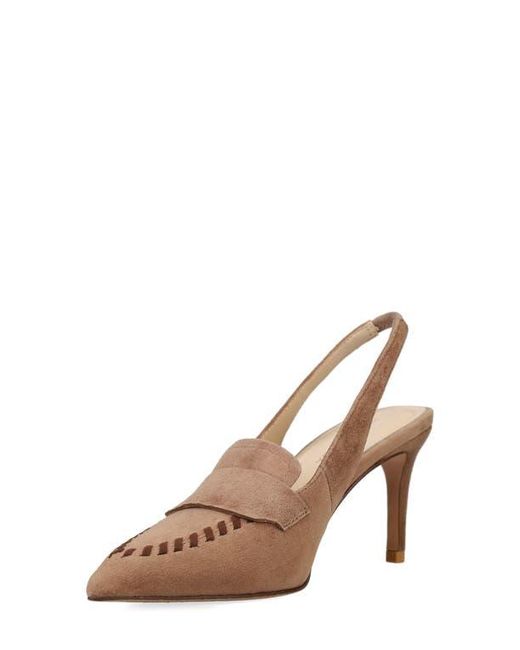 Pelle Moda Brown Lucea Pointed Toe Slingback Pump