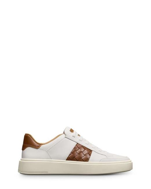 Allen Edmonds White Oliver Woven Panel Sneaker for men