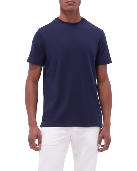 Bugatchi Blue Hank Solid Pima Cotton T-Shirt for men