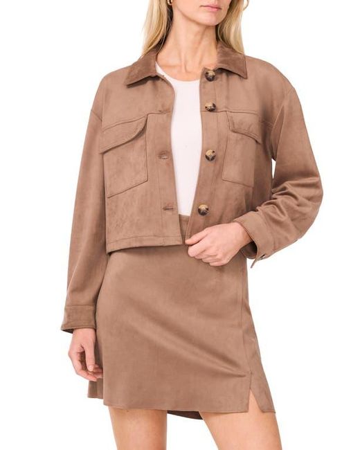 Vince Camuto Brown Faux Suede Jacket