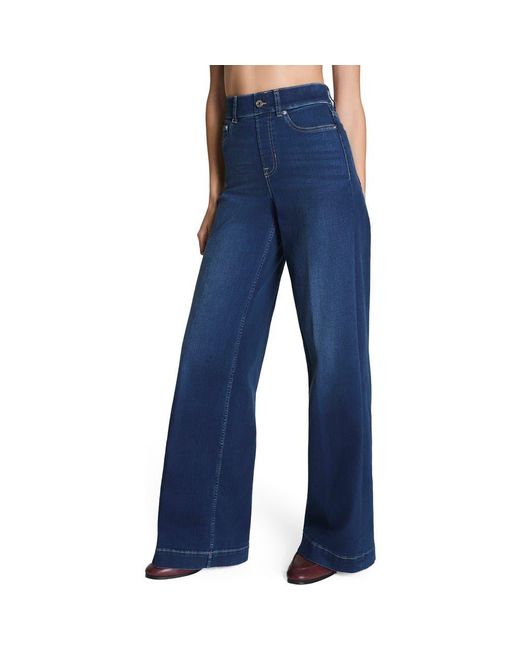 Spanx Blue Spanxshape Pull-On Wide Leg Jeans 2.0