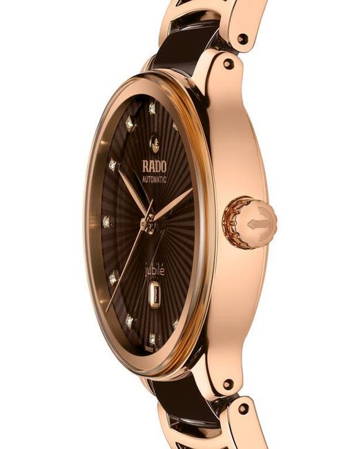 Rado Brown Centrix Automatic Diamond Bracelet Watch, 30.5Mm for men