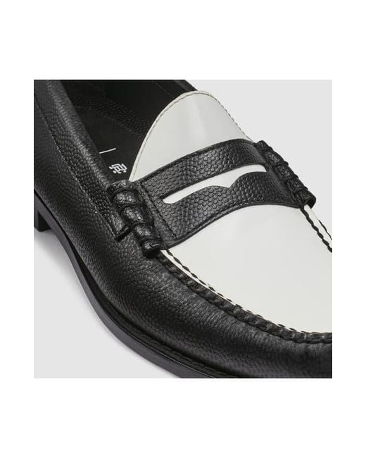 G.H.BASS Black X Reigning Champ Larson Weejuns Two Tone Penny Loafer for men