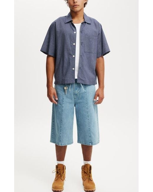 Cotton On Blue Super Baggy Jort for men