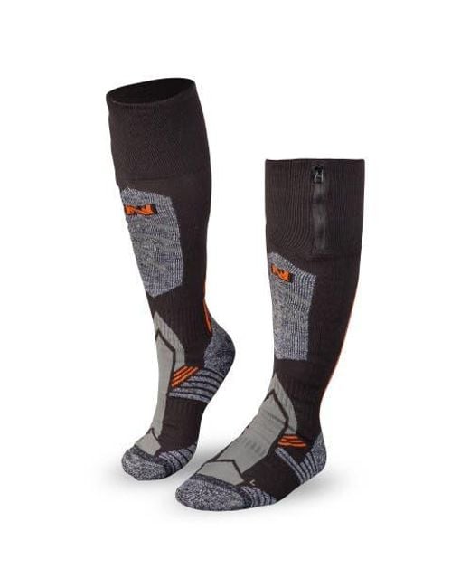 Mobile Warming Black Pro Compression Heated Wool Ski Socks