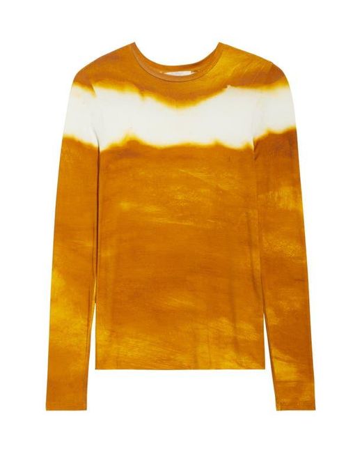 Jason Wu Blue Painted Stripe Long Sleeve Jersey Top