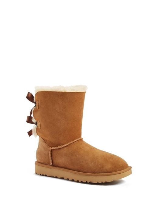 Ugg Brown Bailey Bow Ii Genuine Shearling Boot