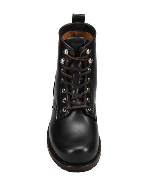 Frye Black Lace-Up Leather Ankle Boots for men