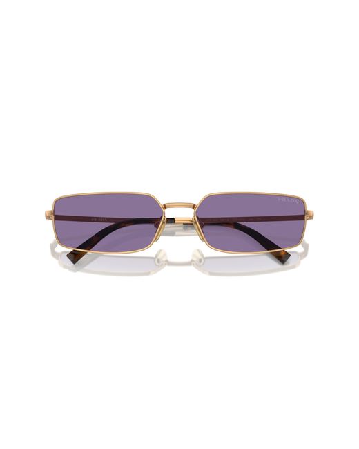 Prada Purple 59mm Rectangular Sunglasses for men