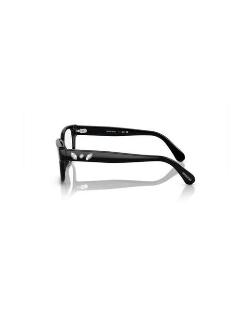 Swarovski Black 54Mm Rectangle Optical Glasses