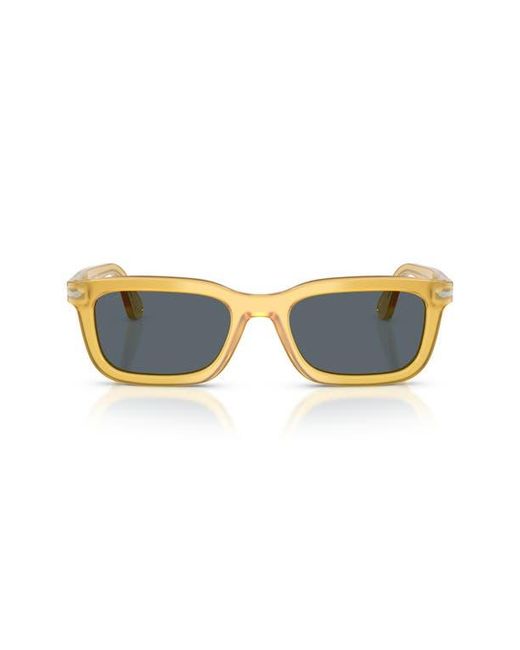 Persol Blue 53Mm Rectangular Sunglasses