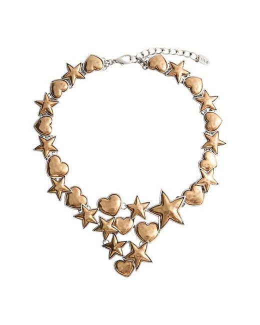 Mango Metallic Contrasting Necklace
