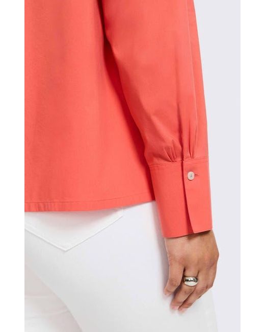 Foxcroft Red Bella Solid Popover Top