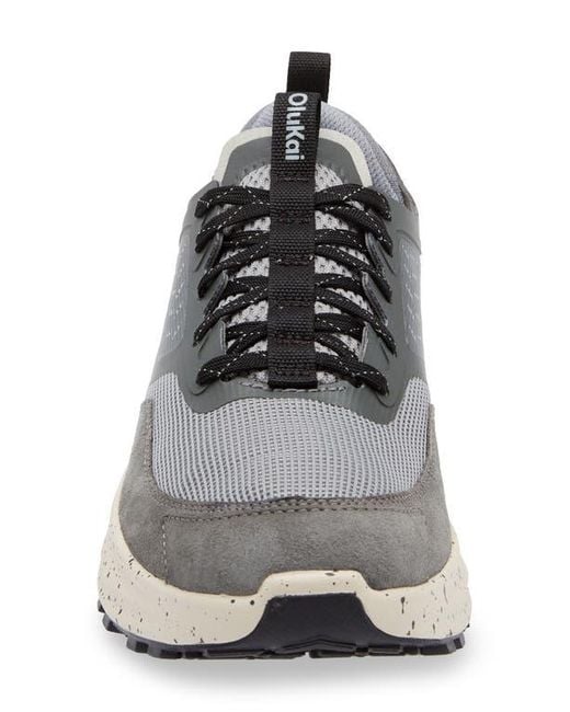 Olukai Gray Makiki Water Resistant Trail Sneaker for men