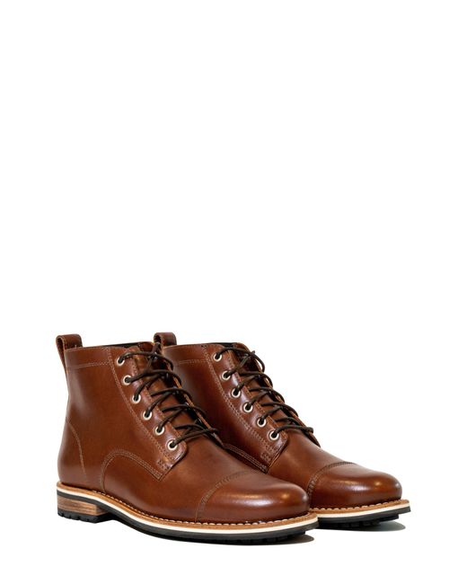Helm Brown Hollis Cap Toe Lace-up Boot for men