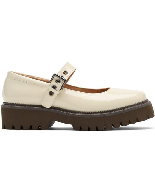 MARC NOLAN Women's White Lyla Mary Janes