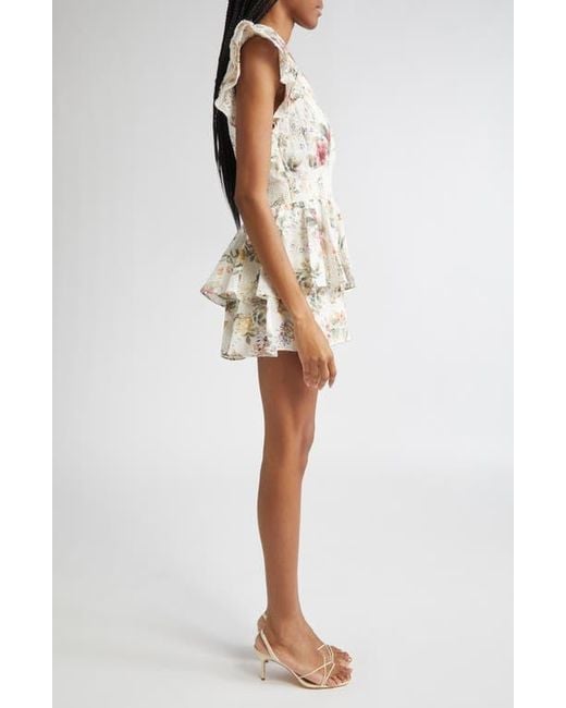 ALICE+OLIVIA ♥ Kessie Ruffle Slv Romper/追跡付 Alice and Olivia Kessie Ruffle Sleeve Romper | Bloomingdale's