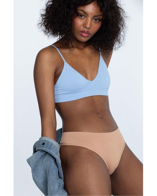 LDMA Brown Low Hide Ribbed Thong