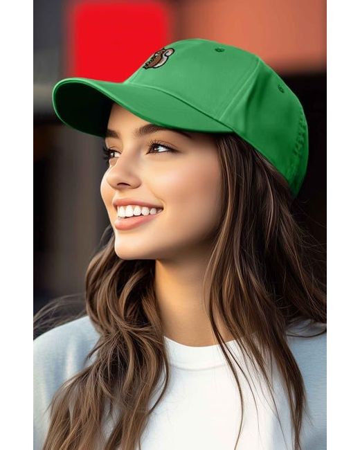 Alix Green Squirrel Embroidered Outdoor Cap for men