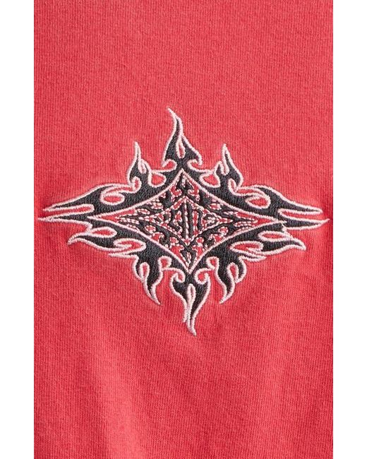 Vans Flame Face Embroidered Ringer T-Shirt for men