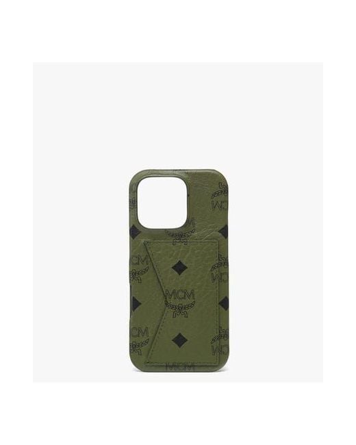 MCM Green Iphone 16 Pro Case for men