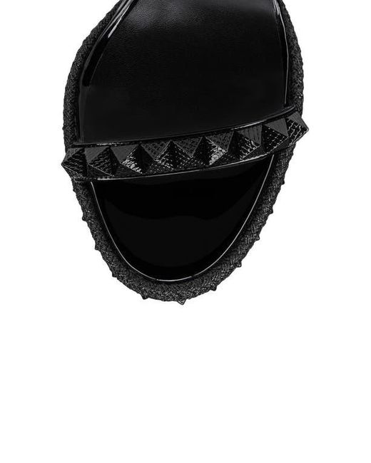 Christian Louboutin Black Pyraclou Wedge Sandal