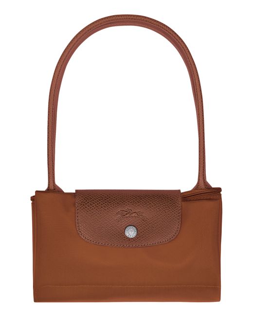 Longchamp Brown Medium Le Pliage Green Recycled Canvas Shoulder Tote Bag