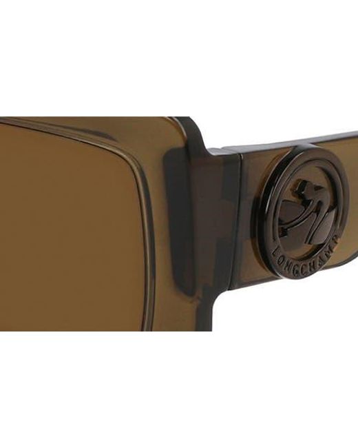 Longchamp Natural 53Mm Rectangular Sunglasses