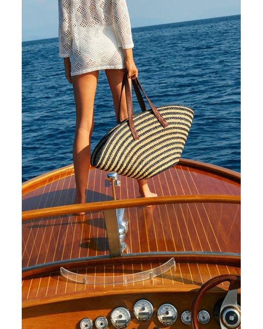 Cesta Collective Black Large Raffia Taco Tote