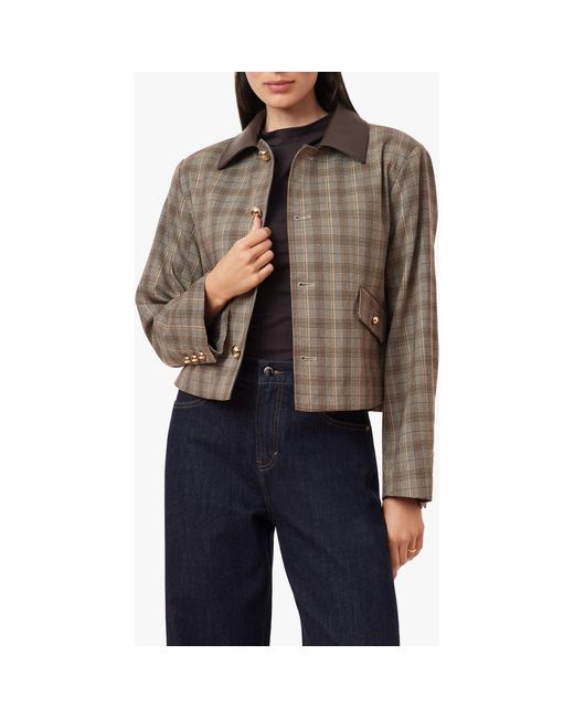 Habitual Black Houndstooth Check Swing Jacket