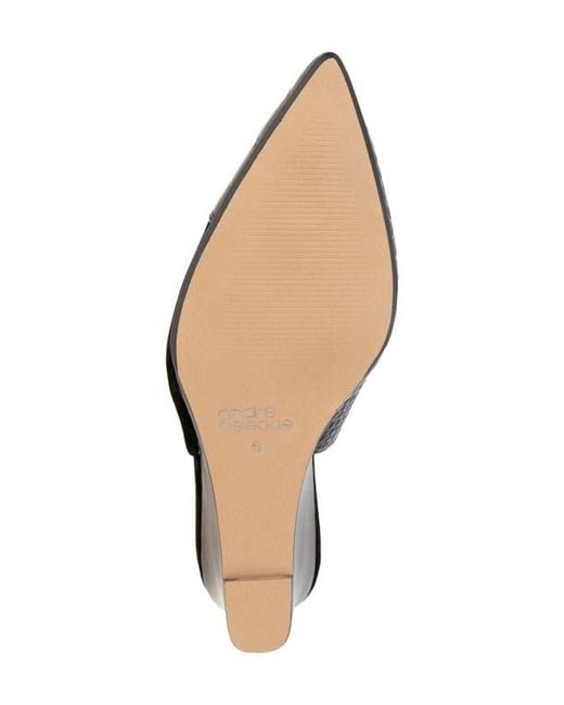 Andre Assous Black Laina Slingback Wedge Pump
