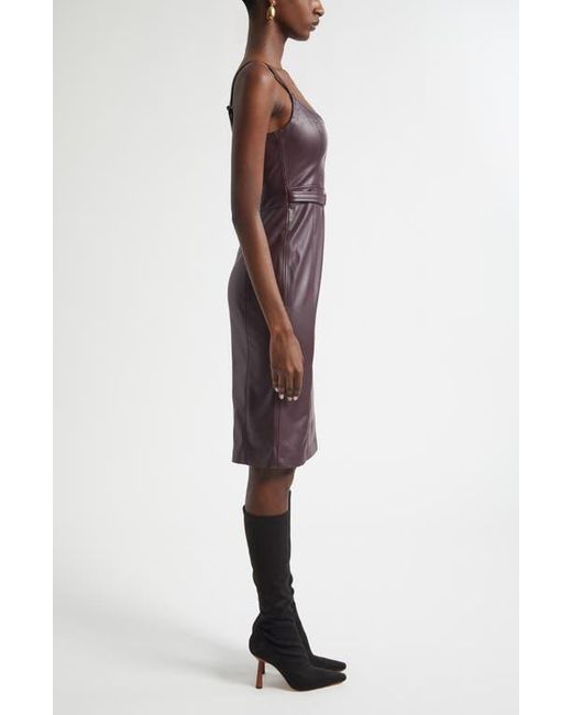 L'Agence Halia Belted Faux Leather Midi Dress | Lyst L'Agence Halia Belted Faux Leather Midi Dress | Lyst
