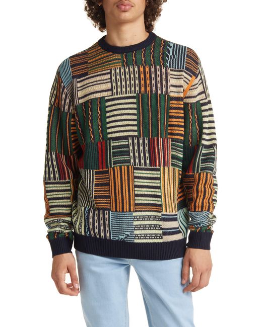 PacSun Oversize Patchwork Crewneck Sweater in Black for Men | Lyst