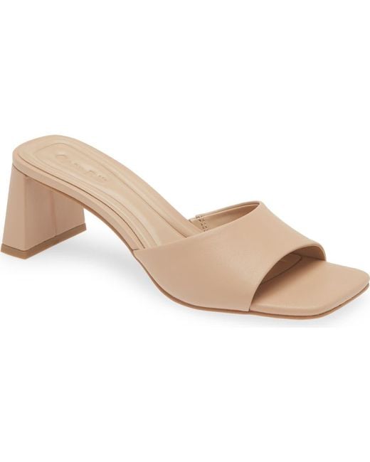 Open Edit White Jaydin Slide Sandal
