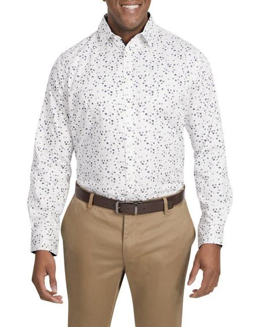 Johnny Bigg White Jason Regular Fit Floral Cotton Button-Up Shirt for men