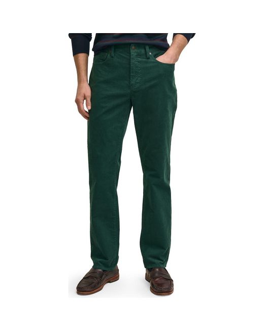 Brooks Brothers Green Cotton Stretch Corduroy Pants for men