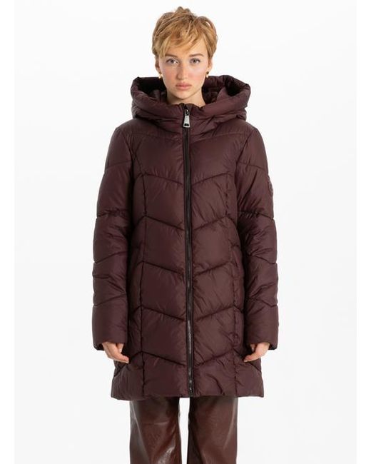 Point Zero Brown Classic Long Puffer Design