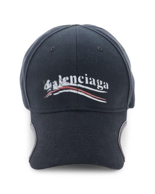 Balenciaga Political Stencil Adjustable Baseball Cap in Blue