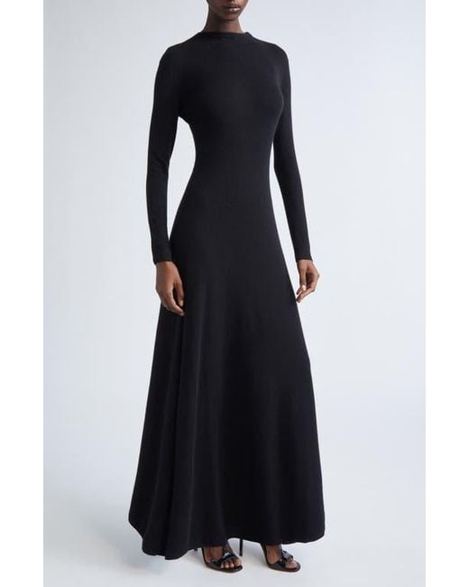 Tom Ford Women's Black Long Sleeve Cashmere Silk Blend Midi