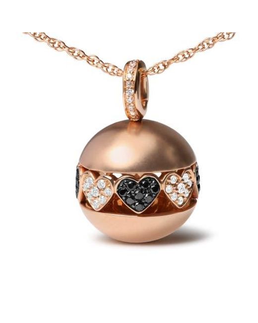 Haus of Brilliance Metallic 18K 3/8 Cttw Diamond Ball With Filigree Heart & Cluster Pendant Necklace