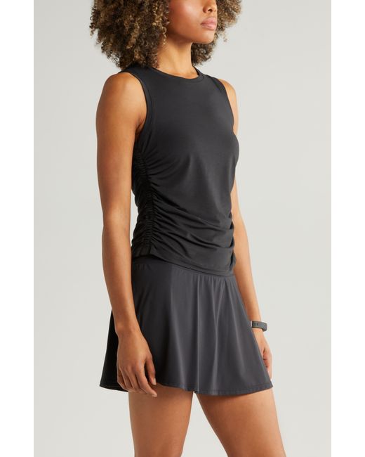 Zella Black In The Zone Ruched Side Tank